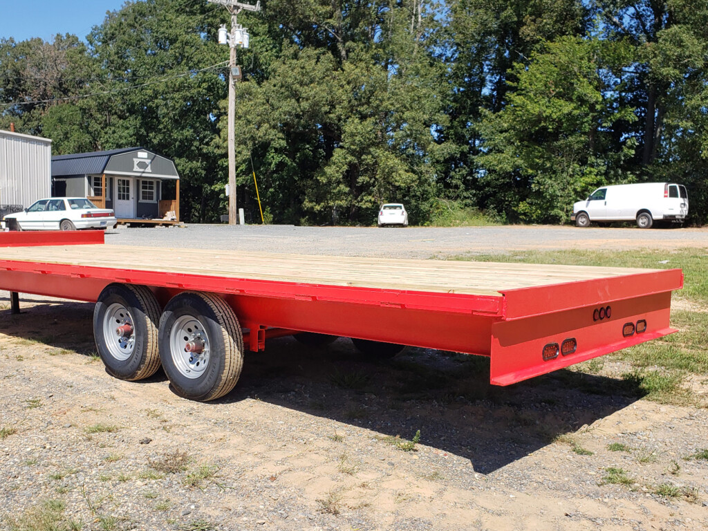 Custom Red Deckover Trailer by Mid State Trailers