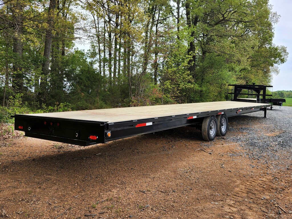 Gooseneck Trailer with Slide-in Ramps, 40ft deck 14k GVWR by Mid State Trailers