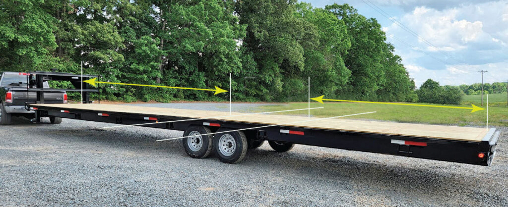 When loading a trailer, keep the load centered and balanced